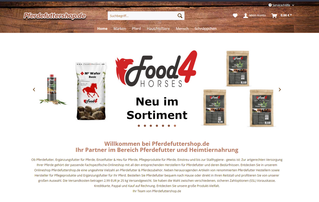 Food4Horses jetzt auch  bei 🐎 Pferdefuttershop.de
